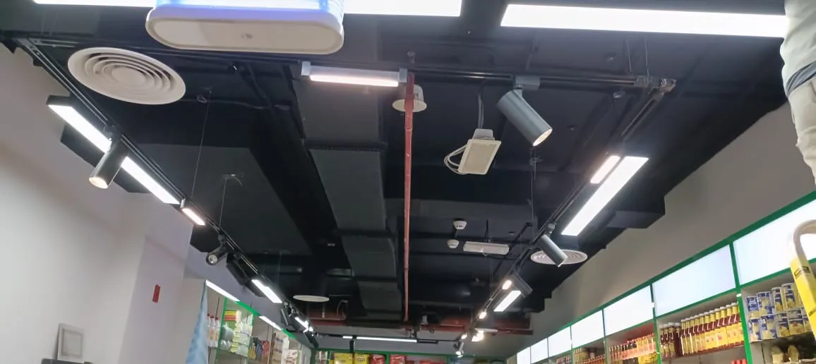 Electrical conduit installation, UAE construction site
