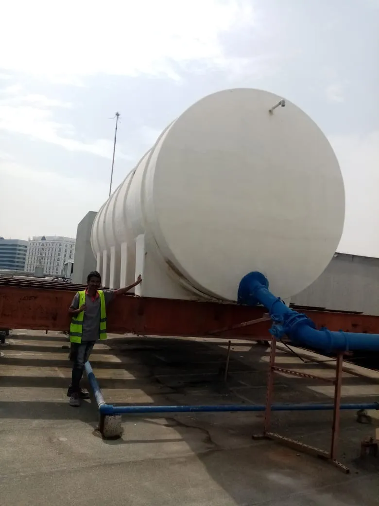 Rooftop water tank installation, UAE building — photo 7